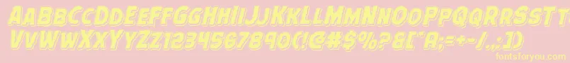 fuente Terrorbabblepunch – Fuentes Amarillas Sobre Fondo Rosa