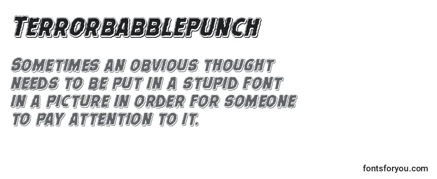 Review of the Terrorbabblepunch Font