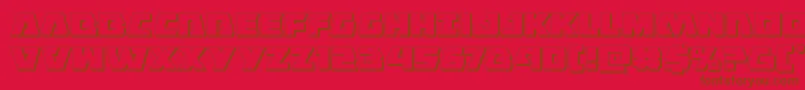 Eaglestrike3D-Schriftart – Braune Schriften auf rotem Hintergrund