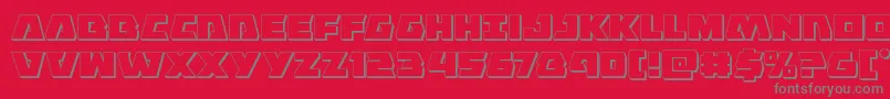 Eaglestrike3D Font – Gray Fonts on Red Background