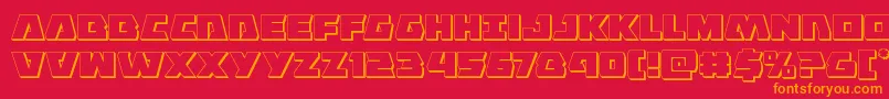 Eaglestrike3D Font – Orange Fonts on Red Background