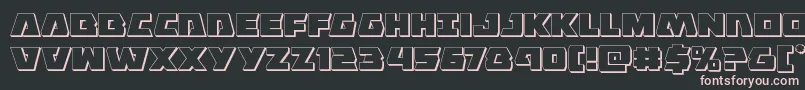 Eaglestrike3D Font – Pink Fonts on Black Background