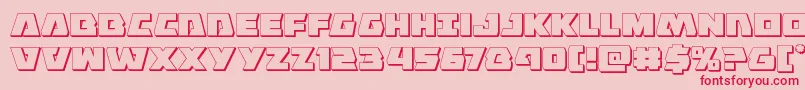 Eaglestrike3D Font – Red Fonts on Pink Background