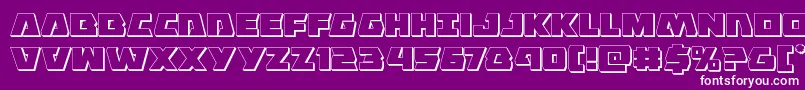 Eaglestrike3D Font – White Fonts on Purple Background