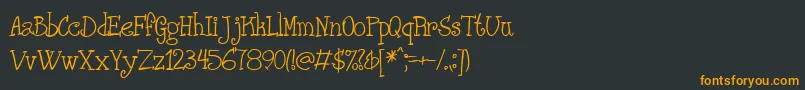 Шрифт Phanrg ffy – оранжевые шрифты на чёрном фоне
