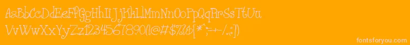 Phanrg ffy Font – Pink Fonts on Orange Background