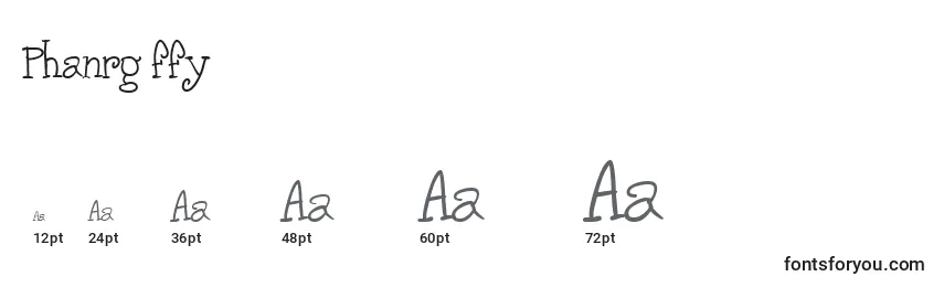Phanrg ffy Font Sizes