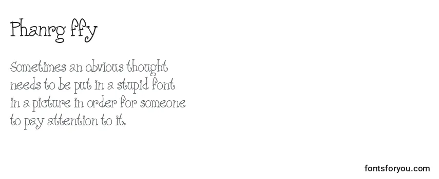 Phanrg ffy Font