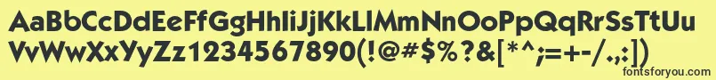 KabelmediumcBold Font – Black Fonts on Yellow Background