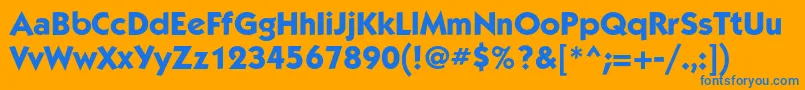 KabelmediumcBold Font – Blue Fonts on Orange Background