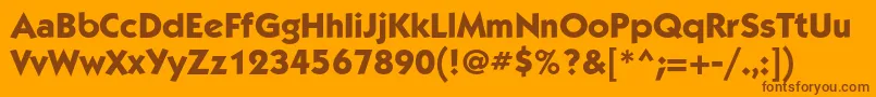 KabelmediumcBold Font – Brown Fonts on Orange Background