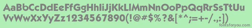 KabelmediumcBold Font – Gray Fonts on Green Background