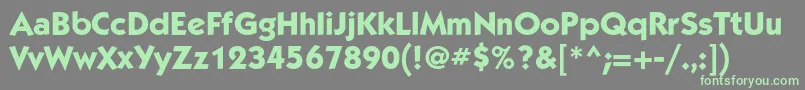 Шрифт KabelmediumcBold – зелёные шрифты на сером фоне