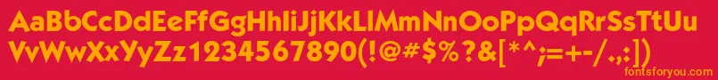 Шрифт KabelmediumcBold – оранжевые шрифты на красном фоне