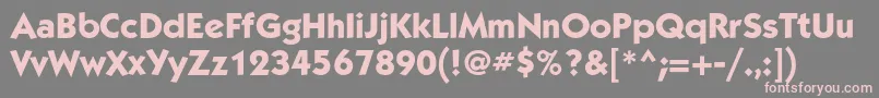 フォントKabelmediumcBold – 灰色の背景にピンクのフォント