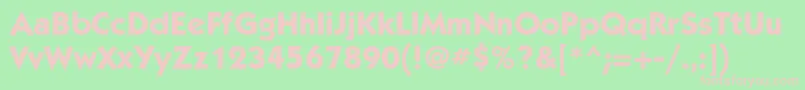 KabelmediumcBold Font – Pink Fonts on Green Background