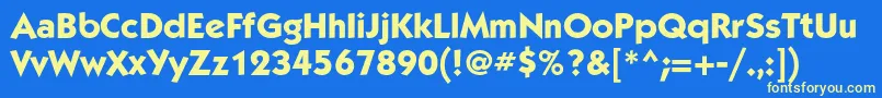 Шрифт KabelmediumcBold – жёлтые шрифты на синем фоне