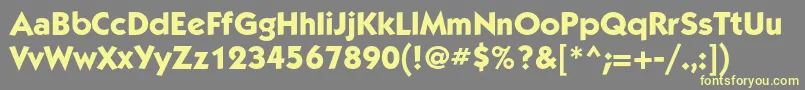 KabelmediumcBold Font – Yellow Fonts on Gray Background