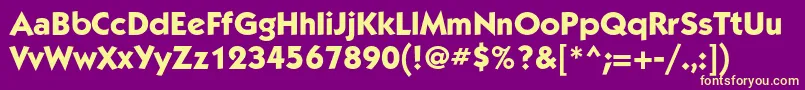 KabelmediumcBold Font – Yellow Fonts on Purple Background