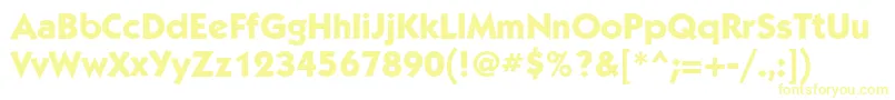 Czcionka KabelmediumcBold – żółte czcionki na białym tle