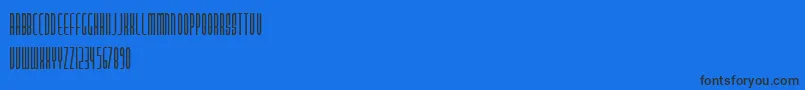 PastaPalazzo-Schriftart – Schwarze Schriften auf blauem Hintergrund