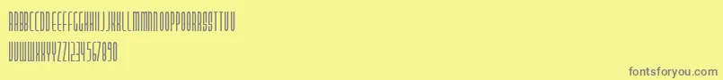 PastaPalazzo-Schriftart – Graue Schriften auf gelbem Hintergrund