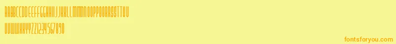 PastaPalazzo-Schriftart – Orangefarbene Schriften auf gelbem Hintergrund