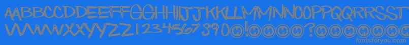 EatnCake Font – Gray Fonts on Blue Background