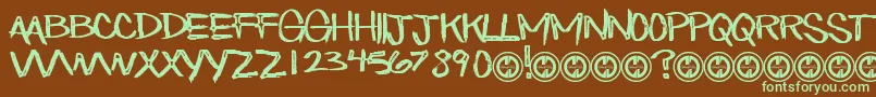 EatnCake Font – Green Fonts on Brown Background