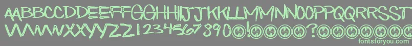 EatnCake Font – Green Fonts on Gray Background