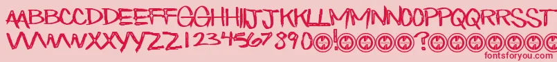 EatnCake Font – Red Fonts on Pink Background