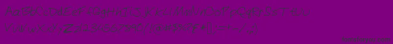 HiThere Font – Black Fonts on Purple Background