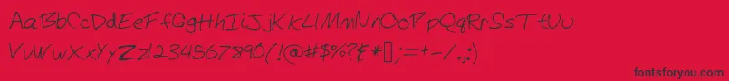 HiThere Font – Black Fonts on Red Background