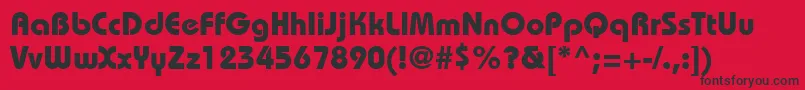 Bahamas2 Font – Black Fonts on Red Background