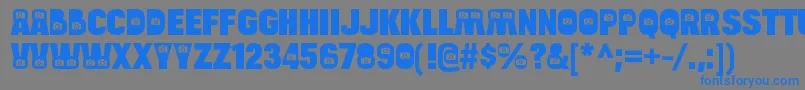 BulltoadcameraRegular Font – Blue Fonts on Gray Background