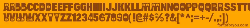 BulltoadcameraRegular Font – Brown Fonts on Orange Background