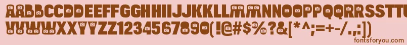 BulltoadcameraRegular Font – Brown Fonts on Pink Background