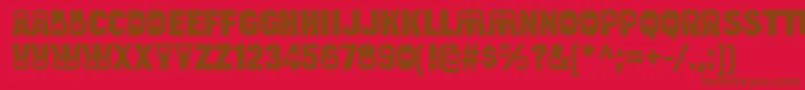 BulltoadcameraRegular Font – Brown Fonts on Red Background