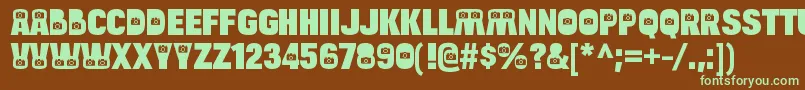 BulltoadcameraRegular Font – Green Fonts on Brown Background