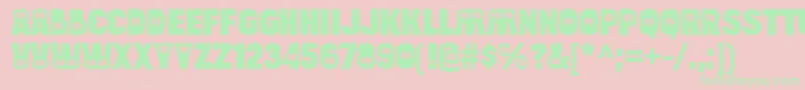 BulltoadcameraRegular-Schriftart – Grüne Schriften auf rosa Hintergrund