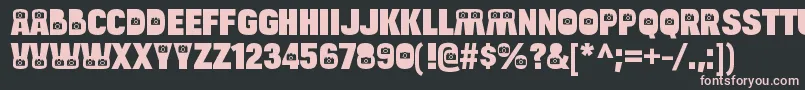 BulltoadcameraRegular Font – Pink Fonts on Black Background