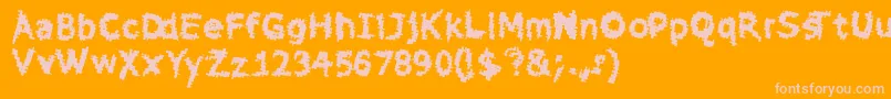 Sewer Font – Pink Fonts on Orange Background