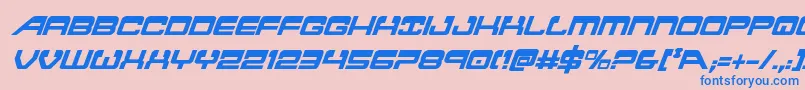 Atlantiacondital2フォントについての詳細 フォントAtlantiacondital2 – ピンクの背景に青い文字