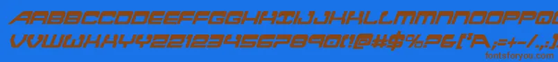 Weitere Informationen zur Atlantiacondital2-Schriftart Atlantiacondital2-Schriftart – Braune Schriften auf blauem Hintergrund
