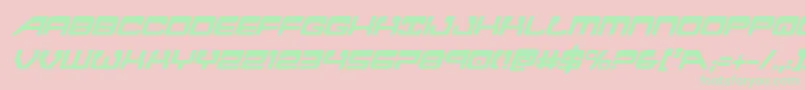Atlantiacondital2-Schriftart – Grüne Schriften auf rosa Hintergrund