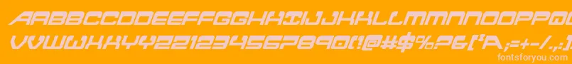 Atlantiacondital2-Schriftart – Rosa Schriften auf orangefarbenem Hintergrund