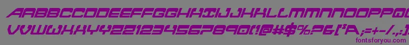 Atlantiacondital2-Schriftart – Violette Schriften auf grauem Hintergrund