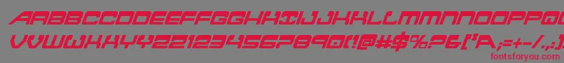 フォントAtlantiacondital2 – 赤い文字の灰色の背景