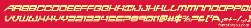 Atlantiacondital2 Font – Yellow Fonts on Red Background