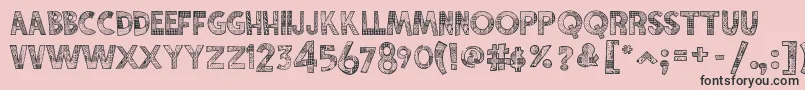 Karamuruh Font – Black Fonts on Pink Background